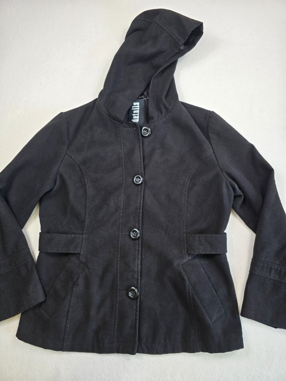 Details Intl Womens Large Black Hooded Jacket